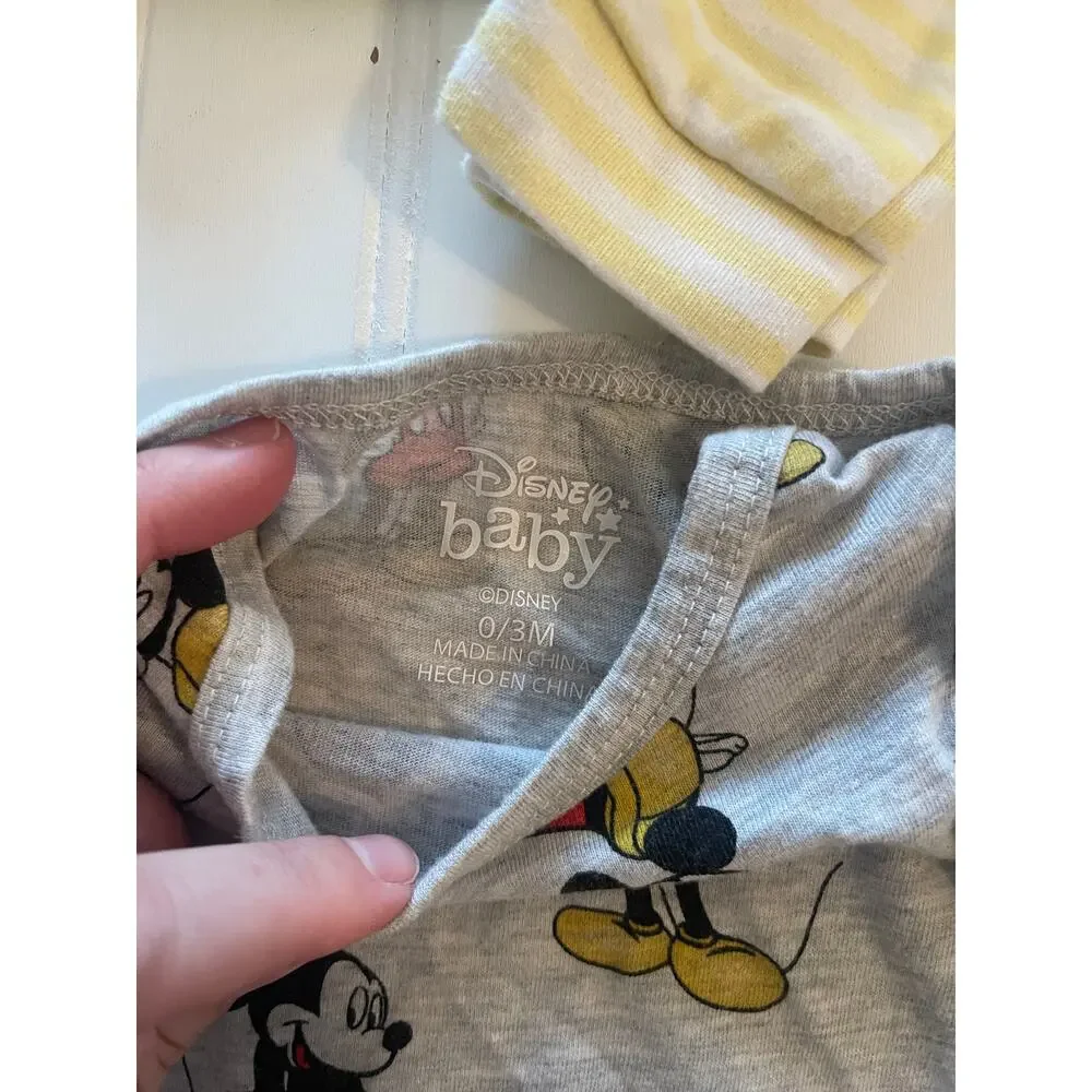 Disney Baby Clothing Bundle Pooh Mickey Bodysuits Pants Mix‎ Match Newborn 0/3